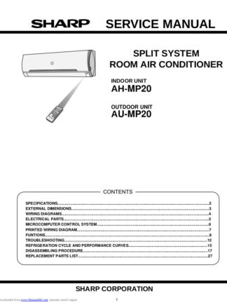 Sharp Air Conditioner Service Manual 12