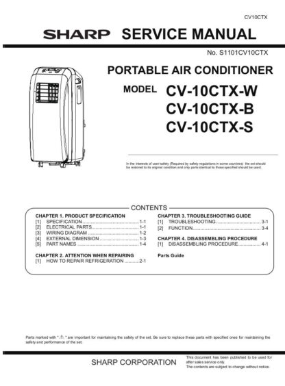 Sharp Air Conditioner Service Manual 13