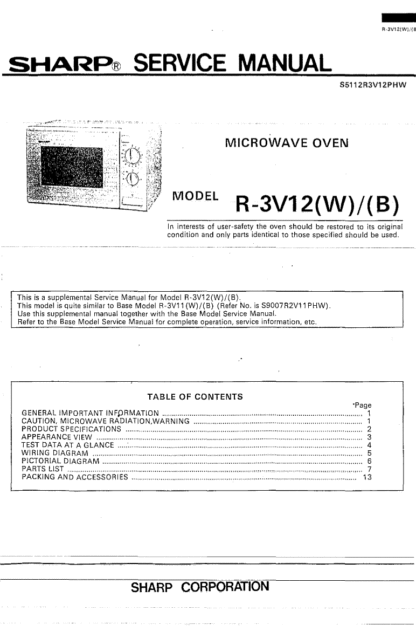 Sharp Microwave Oven Service Manual 24
