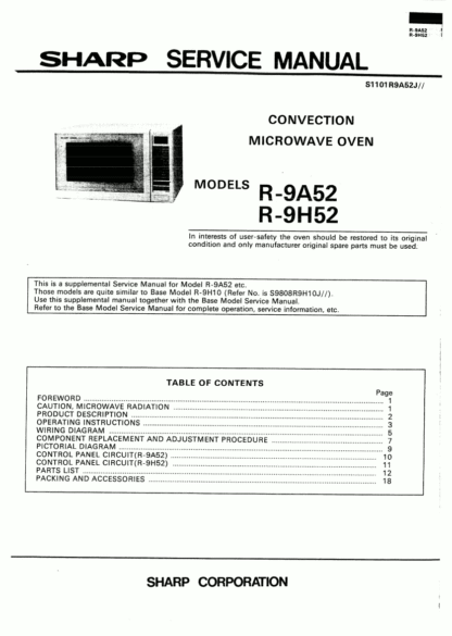 Sharp Microwave Oven Service Manual 44