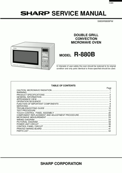 Sharp Microwave Oven Service Manual 48