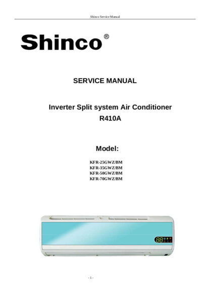 Shinco Air Conditioner Service Manual 02