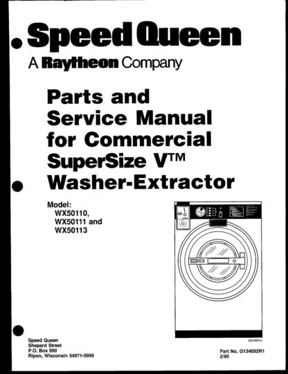 Speed Queen Washer Service Manual 02