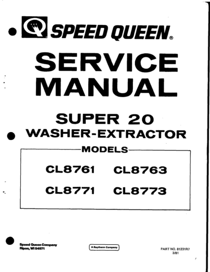 Speed Queen Washer Service Manual 08
