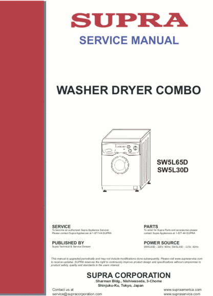 Supra Dryer Service Manual 01