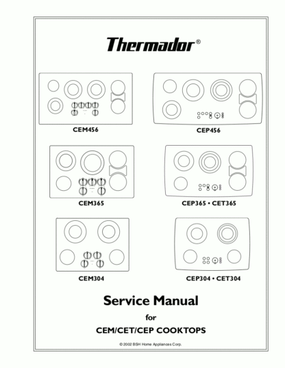 Thermador Food Warmer Service Manual 21