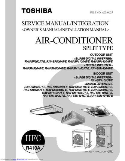 Toshiba Air Conditioner Service Manual 101