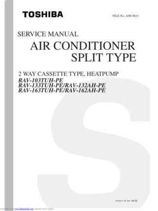 Toshiba Air Conditioner Service Manual 127