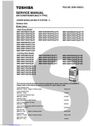 Toshiba Air Conditioner Service Manual 128 and 129