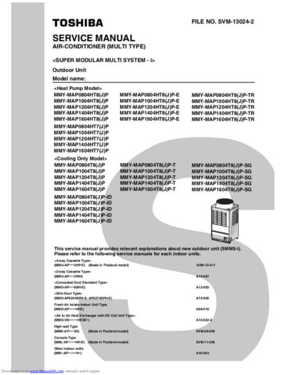 Toshiba Air Conditioner Service Manual 128 and 129