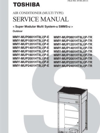 Toshiba Air Conditioner Service Manual 130 and 131