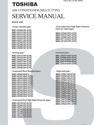 Toshiba Air Conditioner Service Manual 132 and 133