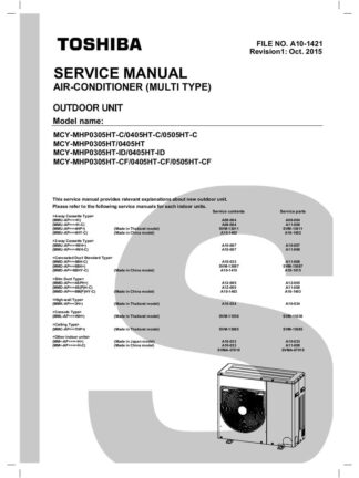 Toshiba Air Conditioner Service Manual 134