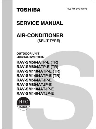 Toshiba Air Conditioner Service Manual 135