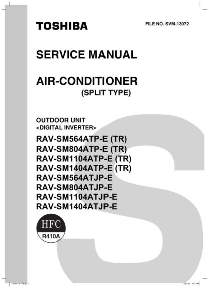 Toshiba Air Conditioner Service Manual 135