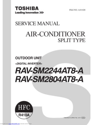 Toshiba Air Conditioner Service Manual 139