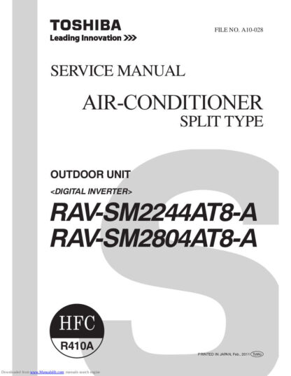 Toshiba Air Conditioner Service Manual 139