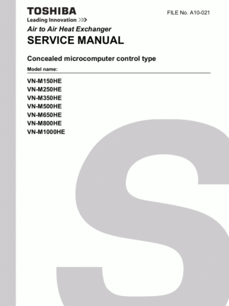 Toshiba Heating Service Manual 01