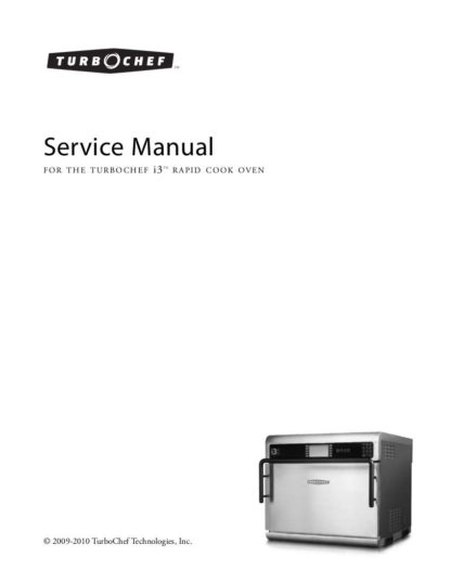 Turbochef Food Warmer Service Manual 01