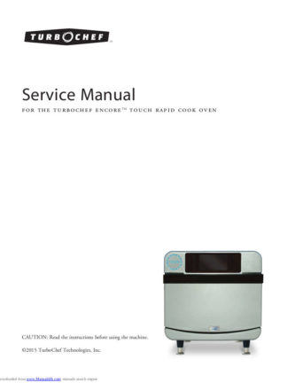 Turbochef Food Warmer Service Manual 13
