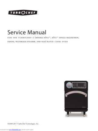Turbochef Food Warmer Service Manual 18