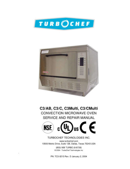 Turbochef Microwave Oven Service Manual 01