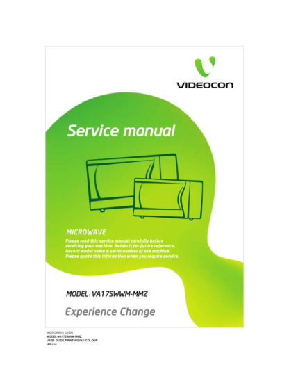 Videocon Microwave Oven Service Manuals 01