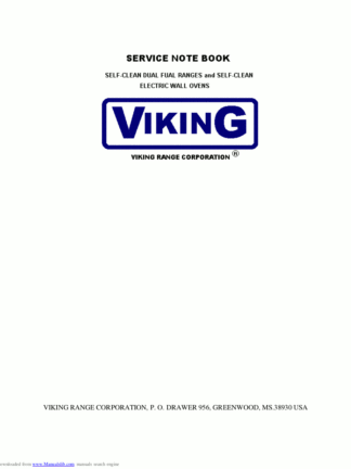 Viking Food Warmer Service Manual 10