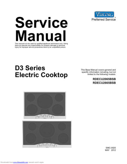 Viking Food Warmer Service Manual 14