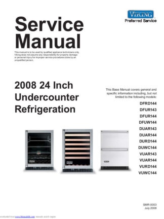 Viking Refrigerator Service Manual 04
