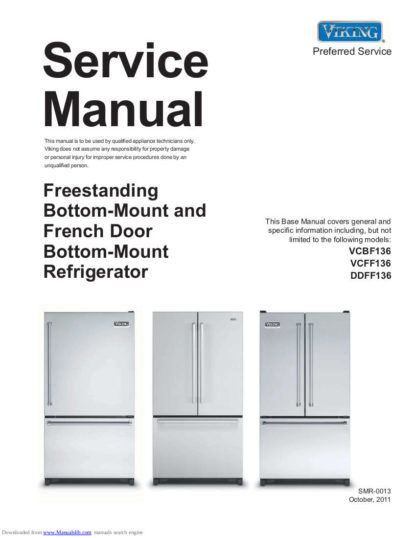 Viking Refrigerator Service Manual 13