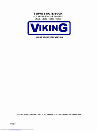 Viking Refrigerator Service Manual 18
