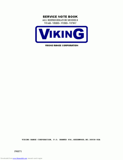 Viking Refrigerator Service Manual 18