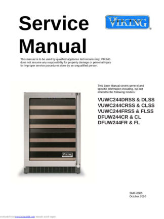 Viking Refrigerator Service Manual 20