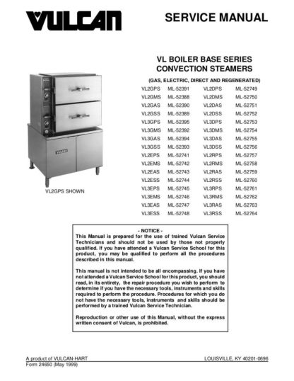 Vulcan Broiler Service Manual 19