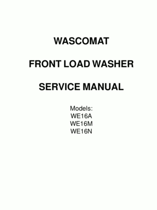 Wascomat Washer Service Manual 13