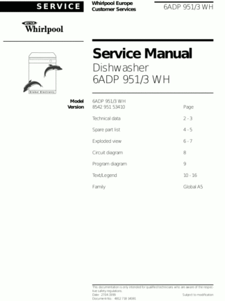 Whirlpool Dishwasher Service Manual 07