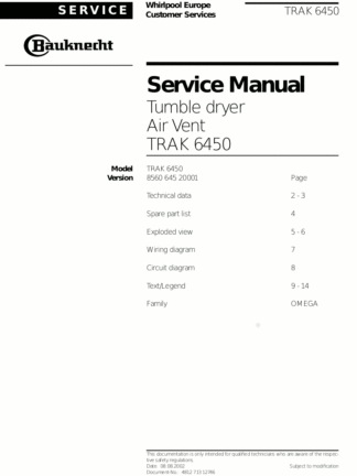 Whirlpool Dryer Service Manual 14