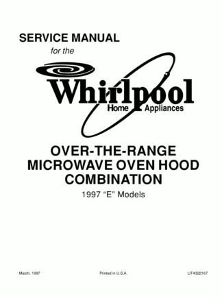 Whirlpool Microwave Oven Service Manual 09