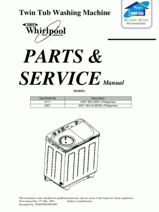 Whirlpool Washer Service Manual 25