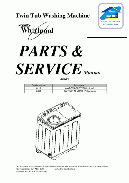 Whirlpool Washer Service Manual 25