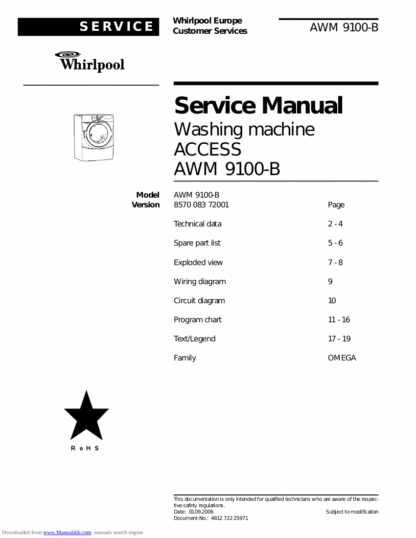 Whirlpool Washer Service Manual 27
