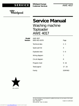 Whirlpool Washer Service Manual 28
