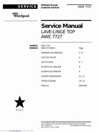Whirlpool Washer Service Manual 29