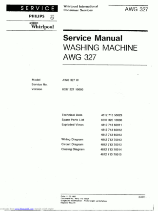 Whirlpool Washer Service Manual 30