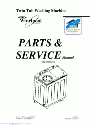 Whirlpool Washer Service Manual 45