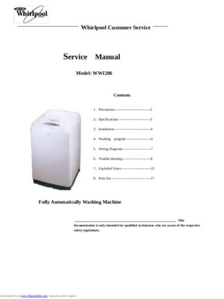 Whirlpool Washer Service Manual 46