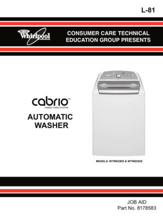 Whirlpool Washer Service Manual 05