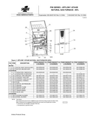 York Furnace Parts Manual 03