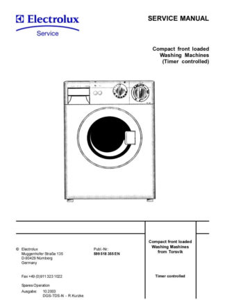 Zanussi Washer Service Manual 01